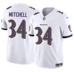 Baltimore Ravens #34 Keaton Mitchell White 2025 F.U.S.E. Vapor Limited Football Jersey