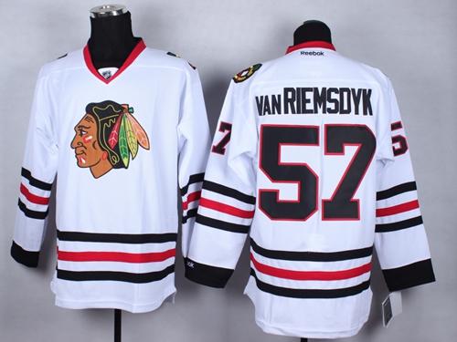 Blackhawks #57 Trevor Van Riemsdyk Whte Stitched Jersey