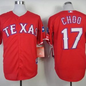 Rangers #17 Shin-Soo Choo Red Cool Base Stitched Jersey