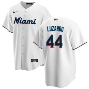 Miami Marlins #44 Jes¨²s Luzardo White Cool Base Stitched Jersey