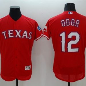 Rangers #12 Rougned Odor Red Flexbase Authentic Collection Stitched Jersey