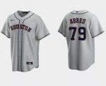 Houston Astros #79 Jos¨¦ Abreu Gray Cool Base Stitched Jersey