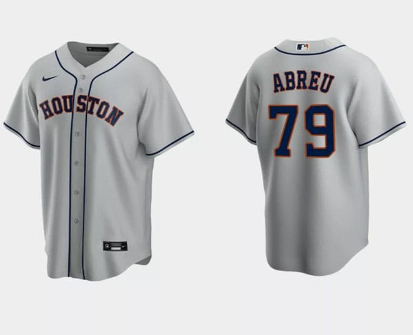 Houston Astros #79 Jos¨¦ Abreu Gray Cool Base Stitched Jersey