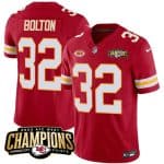 Kansas City Chiefs #32 Nick Bolton Red 2023 F.U.S.E. AFC West Champions With "NKH" Patch Vapor Untouchable Limited Stitched Jersey