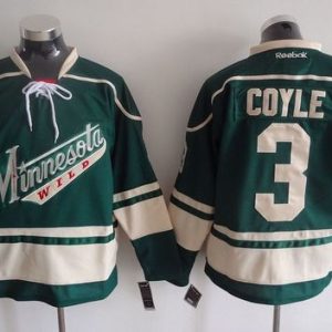 Wild #3 Charlie Coyle Green Stitched Jersey