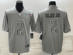 Philadelphia Eagles #2 Darius Slay JR Gray Super Bowl LVII Patch Atmosphere Fashion Stitched Jersey