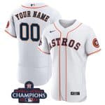Houston Astros Customized Custom White 2022 World Series Flex Base Stitched Baseball Jersey