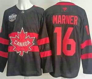 Canada #16 Mitchell Marner Black 2025 4 Nations Face Off Authentic Jersey