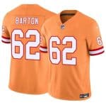 Tampa Bay Buccaneers #62 Graham Barton Orange 2024 Draft F.U.S.E. Throwback Limited Stitched Jersey