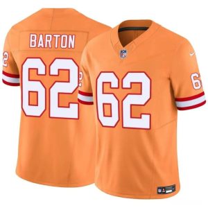 Tampa Bay Buccaneers #62 Graham Barton Orange 2024 Draft F.U.S.E. Throwback Limited Stitched Jersey