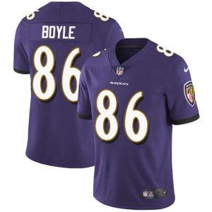 Baltimore Ravens #86 Nick Boyle Purple Vapor Untouchable Limited Jersey
