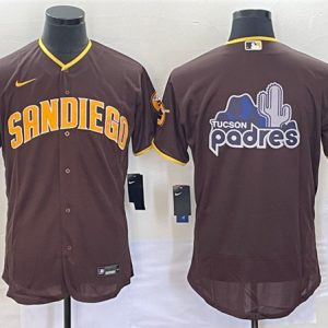 San Diego Padres Brown Team Big Logo Cool Base Stitched Jersey