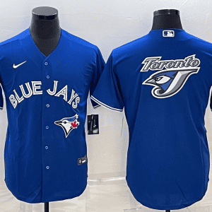 Toronto Blue Jays Royal Team Big Logo Cool Base Stitched Jersey