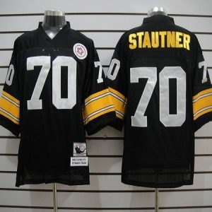 Mitchell And Ness Steelers #70 Ernie Stautner Black Stitched Jersey