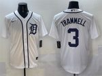 Detroit Tigers #3 Alan Trammell White Cool Base Stitched Jersey