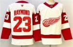 Detroit Red Wings #23 Lucas Raymond White 2024-25 Stitched Jersey