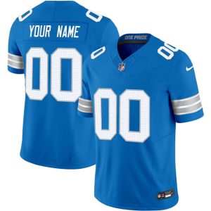 Detroit Lions Custom Blue 2024 F.U.S.E. Vapor Limited Stitched Jersey