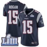 New England Patriots #15 Chris Hogan Navy Blue Super Bowl LIII Vapor Untouchable Limited Stitched Jersey