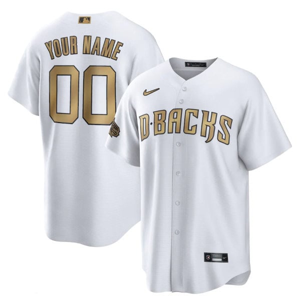 Arizona Diamondbacks Customized Custom White 2022 All-Star Cool Base Stitched Baseball Jersey