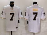 Dallas Cowboys #7 Trevon Diggs White Golden Edition Limited Stitched Jersey