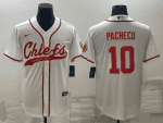 Kansas City Chiefs #10 Isiah Pacheco White With Patch Cool Base Stitched Baseball Jersey