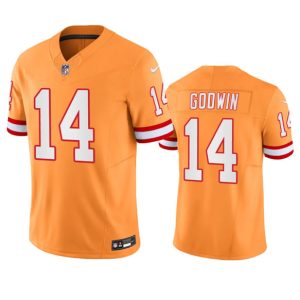Tampa Bay Buccaneers #14 Chris Godwin Orange Throwback Limited Stitched Jersey