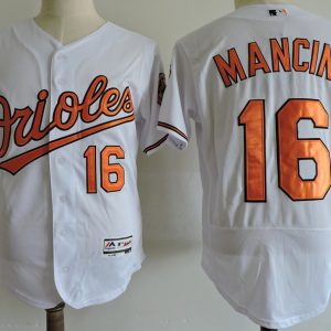 Baltimore Orioles #16 Trey Mancini White Elite Stitched Jersey