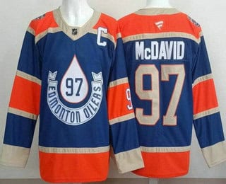 Edmonton Oilers #97 Connor McDavid Blue Heritage Classic Authentic Jersey