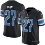Lions #27 Glover Quin Black Stitched Limited Rush Nike Jersey