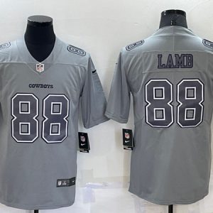 Dallas Cowboys #88 CeeDee Lamb Gray Atmosphere Fashion Stitched Jersey