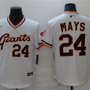San Francisco Giants #24 Willie Mays White Cool Base Stitched Jersey