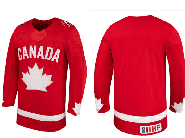 TEAM CANADA ADULT RED BLANK JERSEY