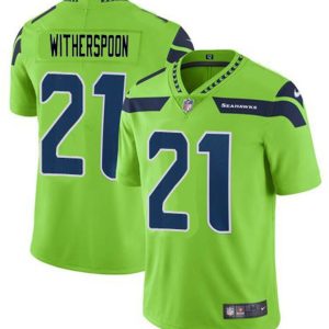 Seattle Seahawks #21 Devon Witherspoon Green Vapor Untouchable Limited Stitched Jersey