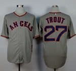 Angels Of Anaheim #27 Mike Trout Grey 1965 Turn Back The Clock Stitched Jersey