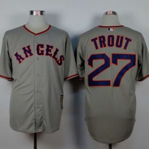 Angels Of Anaheim #27 Mike Trout Grey 1965 Turn Back The Clock Stitched Jersey