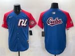National League Chicago Cubs Team Big Logo Blue Red Alternate 2025 All-Star Edition Limited Stitched Jersey