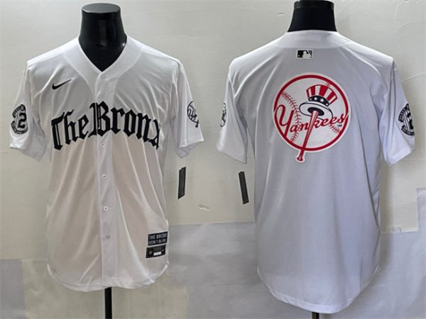 New York Yankees Team Big Logo White 'Gothic Legacy Edition' Vapor Premier Limited Stitched Jersey
