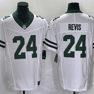 New York Jets #24 Darrelle Revis White 2023 F.U.S.E. Vapor Limited Throwback Stitched Jersey