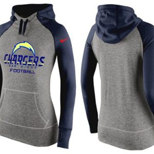 Nike San Diego Chargers Performance Hoodie Grey Dark Blue