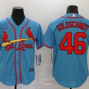 St. Louis Cardinals #46 Paul Goldschmidt Blue Cool Base Stitched Jersey