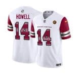 Washington Commanders #14 Sam Howell White 2023 F.U.S.E. With John Madden Patch Vapor Limited Stitched Jersey
