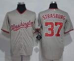 Nationals #37 Stephen Strasburg Grey New Cool Base Stitched Jersey