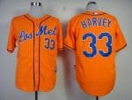 Mets #33 Matt Harvey Orange Los Mets Cool Base Stitched Jersey