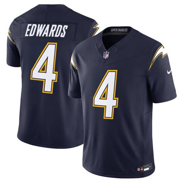 Los Angeles Chargers #4 Taylor Heinicke Navy 2025 F.U.S.E. Alternate Vapor Limited Football Stitched Jersey