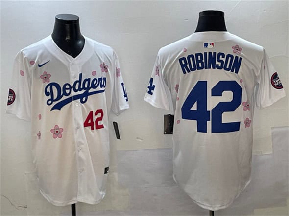 Los Angeles Dodgers #42 Jackie Robinson White 2025 Tokyo Series Limited Stitched Jersey