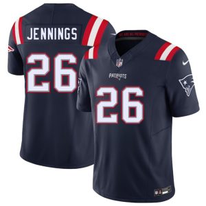 New England Patriots #26 Terrell Jennings Navy 2025 F.U.S.E. Vapor Limited Stitched Jersey