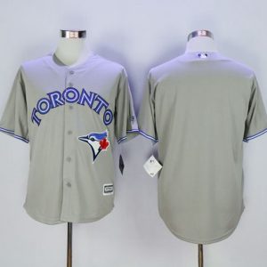Blue Jays Blank Grey New Cool Base Stitched Jersey