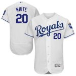 Royals #20 Frank White White Flexbase Authentic Collection Stitched Jersey