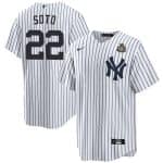 New York Yankees #22 Juan Soto White 2024 World Series With Name Cool Base Stitched Jersey