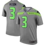 Seattle Seahawks #3 Russell Wilson Gray Inverted Legend Jersey